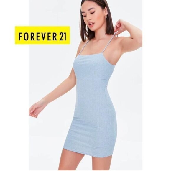 Forever 21 Women's Cut Out‎ Tie-Back Bodycon Knit Cami Dress - Picture 2 of 8